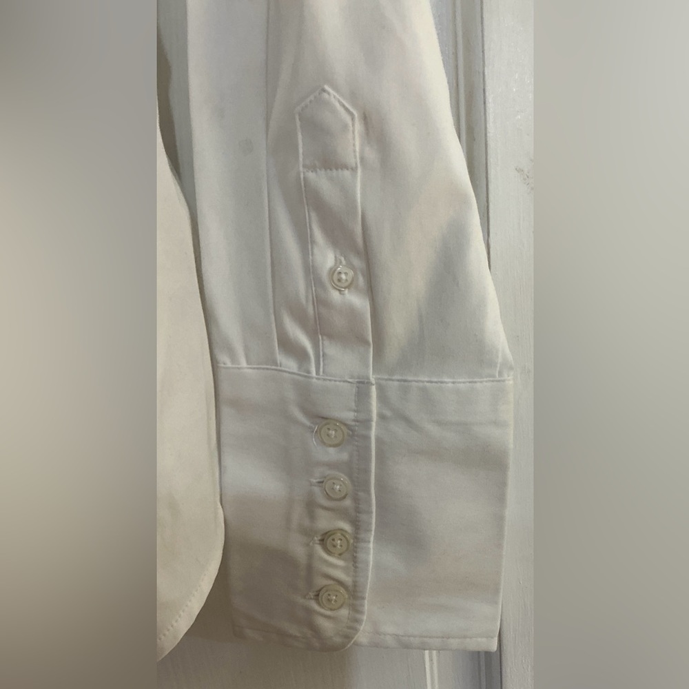 NEW VINTAGE WHITE LONG SLEEVE BUTTON DOWN SHIRT - Picture 4 of 6